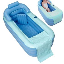 Aufblasbare Badewanne PVC faltbare Blow -Badewanne mit Sitzmatte für die Dusche