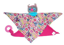 WIE NEU * Sterntaler Eule Uhu rosa grau Schmusetuch Schnuffeltuch Kuscheltuch