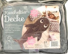 EASYmaxx Kuscheltier-Decke Hai Schlafsack Fleecedecke Kinder 150x53cm Wolldecke