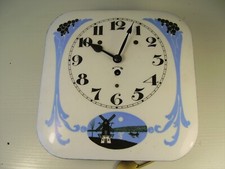 Antike schöne Jugendstil Emaile Küchenuhr um 1900