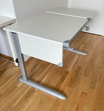 Kettler Schreibtisch für Kinder, Holz, weiß/Silber, höhenverstellbar