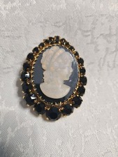 Vintage Kamee Brosche Gemme