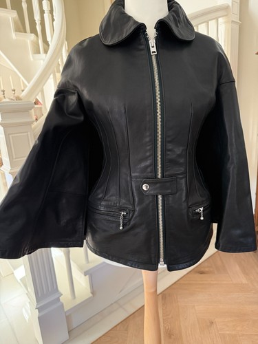 Damen echt leder - leder, schwarz