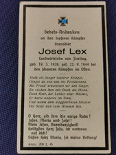 Sterbebild death card Lex