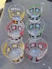 Whiskygläser Gläser Black & White  VAT69 Ballentines Vintage 50er 60er Jahre Top