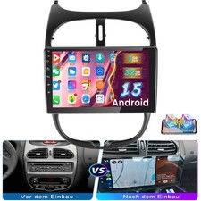 Für PEUGEOT 206 206CC 206SW Citroën C2 Carplay Autoradio Android 15 GPS NAVI 32G