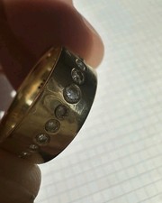 585er Goldring mit Diamanten Einzelstück