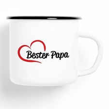 Emaille Tasse Bester Papa