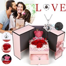 Konservierte Rose Blumen Box