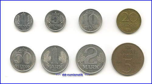 Ddr münzsatz 1 pfennig - ddr, ****