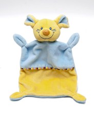 Nicotoy Simba C&A Maus hellblau blau gelb Schmusetuch