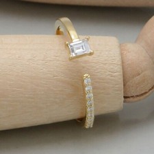 Ring Solitär Verlobung Damen Gold 0,17ct G-vvsi Diamant 750/18K Gelbgold Gr. 52