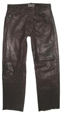 fette " ENJOY " Herren- LEDERJEANS / Lederhose in dkl.- braun W34 / L32
