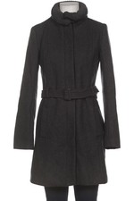 MANGO Mantel Damen Jacke Parka Gr. S Wolle Baumwolle Schwarz #44716af