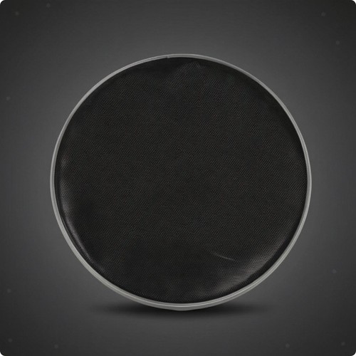 Mesh drum head with - drum, hoop