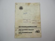 Loewe Wasserknecht WL WN W HD Pumpe Filia Filius Aggregat Betriebsanleitung 1976