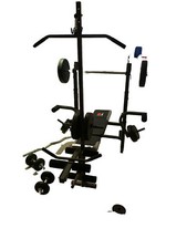 Hantelbank mit Gewichten kurze Hanteln 4 Stück lange Hanteln 2 Stück 