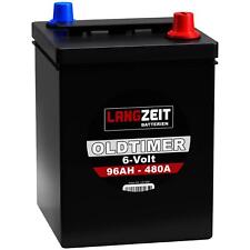 Langzeit Oldtimer Batterie 6V 96Ah Autobatterie gefüllt & geladen einbaufertig