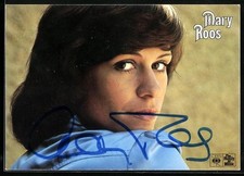 Ansichtskarte Musikerin Mary Roos blickt über ihre Schulter, Autograph 