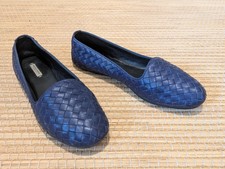 Original BOTTEGA VENETA Ballerina/Halbschuhe/Slipper Blau Leder geflochten Gr.38