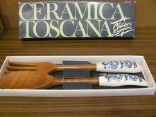 Rustikales Salatbesteck Tchibo Serie  Ceramica Toscana  - vintage