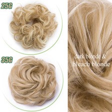 Haarverlängerung Dutt  Echthaar Haarteil Dick Scrunchie Haarteil Zopf Haarband