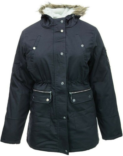 Damen blau parka mantel - parka, lange