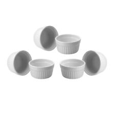 Creme Brulee Förmchen 6er-Set Ø 9x5 cm Auflaufformen Keramik Weiß 185 ml