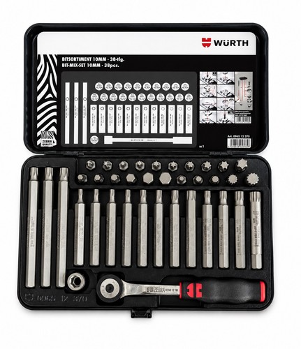 Würth zebra bit sortiment 8 - zebra, 3/8