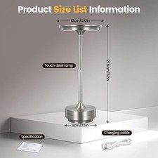 Dimmbar LED Tischlampe Akku Touch Tischleuchte Lampe USB Innen&Außen Kabello