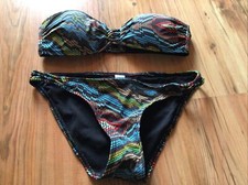 New Yorker Censored Bikini Gr. 34 - 36, S braun, blau ... Bademode Bandeau TOP !