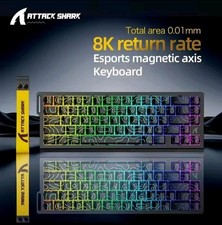 ATTACK SHARK X68 HE Rapid Trigger Keyboard Magnetic Switch, Wired 8KHz 0.01mm RT