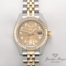 Rolex Lady Datejust 179173 2011 Stahl Gelbgold 750 Diamanten Automatik Gold