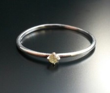 925 Sterling Silber Verlobungsring echter gelber Diamant Gr. 17,18,19 Schmuck