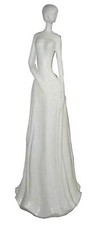 Dekofigur Dame im Abendkleid 37,5 cm zum Selbstgestalten, weiß 3245