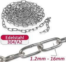 Kette Edelstahl A2 304 lange / kurze Kettenverbindung Schiffsklasse Hebekette