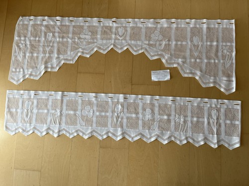 Weiße scheiben gardine 2tlg - scheiben,