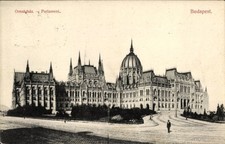 Ak Budapest Ungarn, Parlament in  schwarz-weiß,   - 4846182