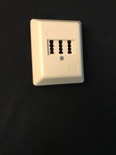 Telefon-Anschlussdose TAE NF-F beige für 2Tel. +1Nebengerät auf Putz