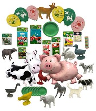 XL Bauernhof Party-Set Dekopaket Dekoration Partyzubehör Farm Tiere 83 tlg