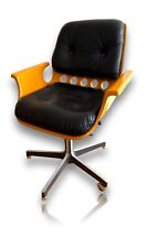 Space Age - Büros Stuhl 7054 - Leder - Design Martin Stoll für Giroflex - 1970er