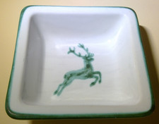Gmundner Keramik Grüner Hirsch - Schale - extra hoch