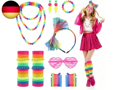 80er jahre outfit damen 7pcs - 80er,