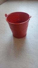 10x Deko Eimer ROT Metall