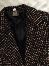 Wolljacke/ Blazer von Madeleine, Muster Schwarz-Braun-Beige Gr 36, neuw