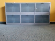 DVD/CD-Regal (2 St.) in Silber für ca. 120 quadratische Hüllen