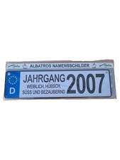 Albatros Blechschild Retro Namensschild Jahrgang 2007 Mehrfarbig Schriftzug
