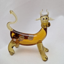 Kuh Glas Figur Vintage