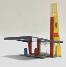 Anguplas PLASTILANDIA N° 7 moderne Tankstelle 1960 gebraucht extrem selten