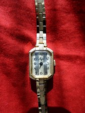 Uhr Luch CCCP UdSSR Damenuhr mit Armband klein rund gebraucht getragen